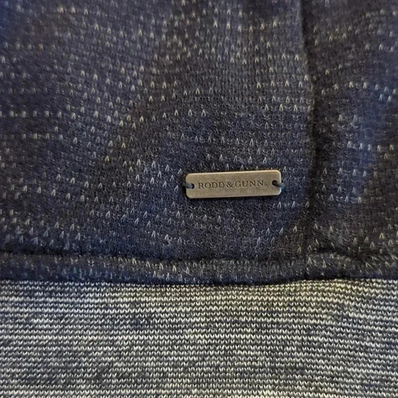 Rodd & Gunn Cardigan‎ Sweater Full Zip Italian Yarn size 2XL Blue & Gray - Picture 15 of 16